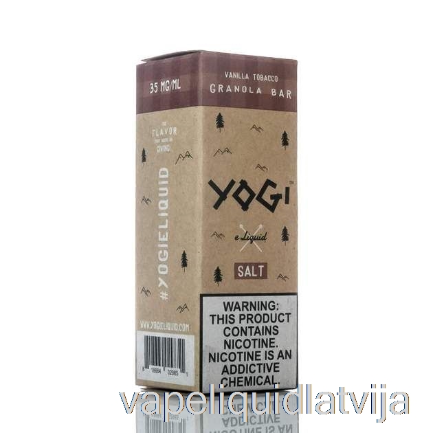 Vaniļas Tabakas Granola Batoniņš - Jogas Sāls E-šķidrums - 30ml 50mg Vape šķidrums